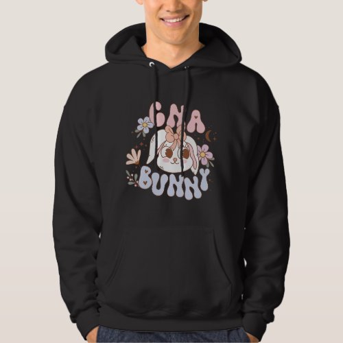 Nursing Retro CNA Bunny Certified Nursing Assistan Hoodie