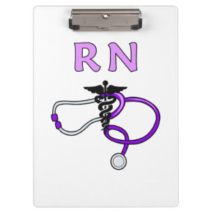 Nursing RN Stethoscope Clipboard