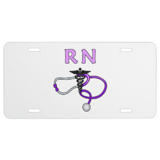 Nursing RN Stethoscope License Plate