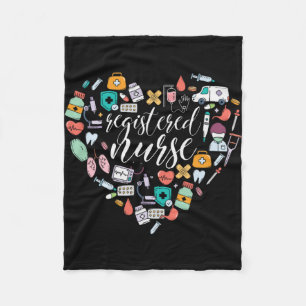 Nursing Schoo Design Registered Nurse Fleece Blanket