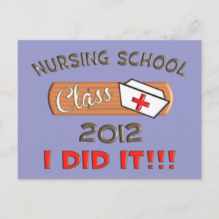 Nursing School 2012 Graduation Announcement Postcard