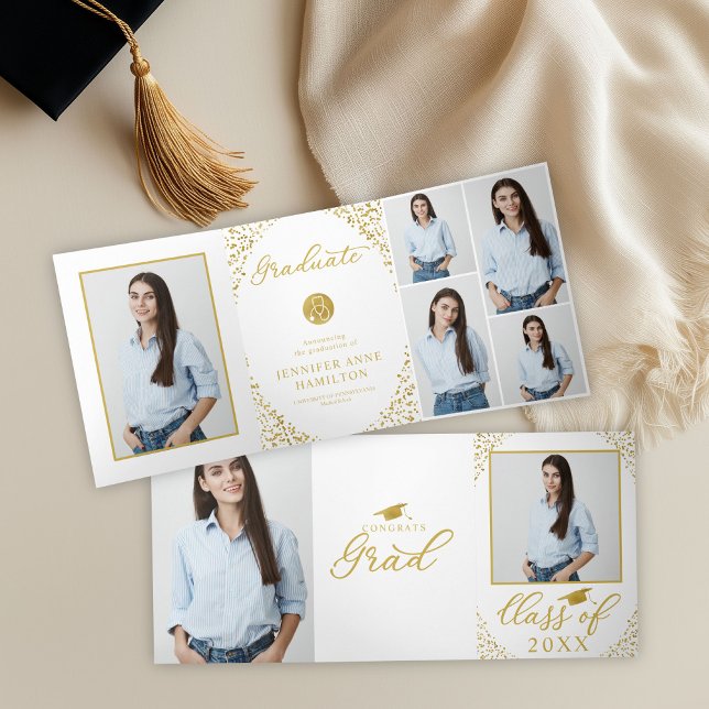 Nursing School 7 Photos Graduation Announcement (Creator Uploaded)