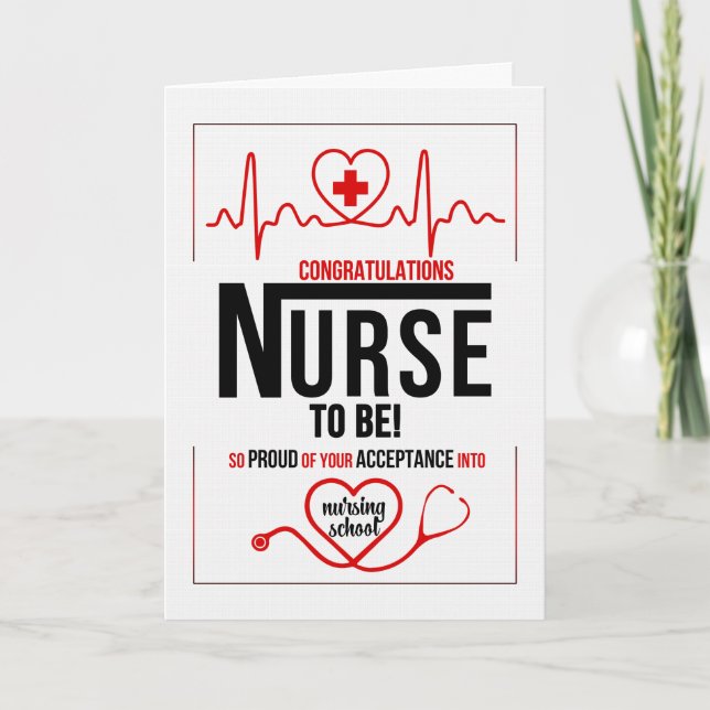 Nursing School Acceptance Congratulations Card (Front)