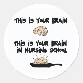 Nursing School Classic Round Sticker