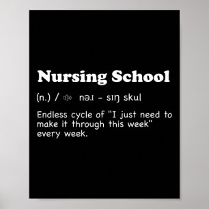 Nursing School - Fun Definition  Poster