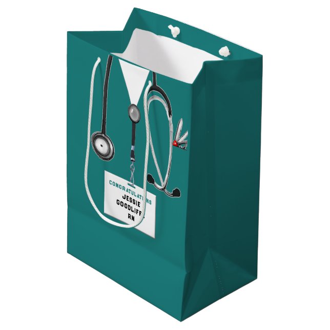 Nursing School Grad Medium Gift Bag (Front Angled)