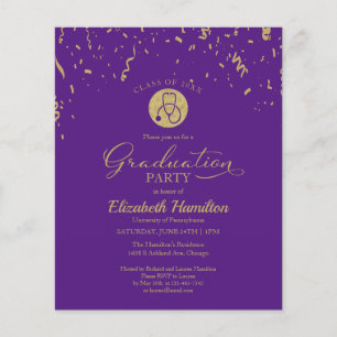 Nursing School Grad Party Budget Invitation