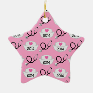 Nursing School Graduate 2014 Gift Idea Ceramic Ornament