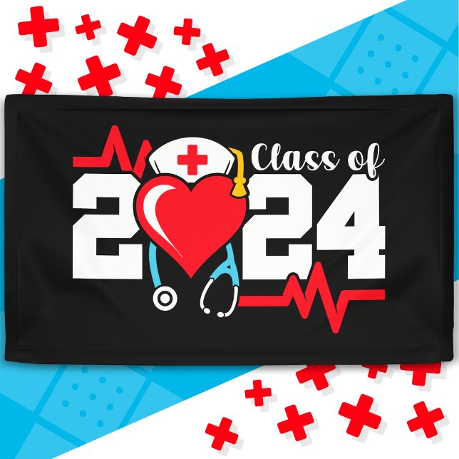 Nursing School Graduate 2024 Nurse Graduation Banner (Creator Uploaded)