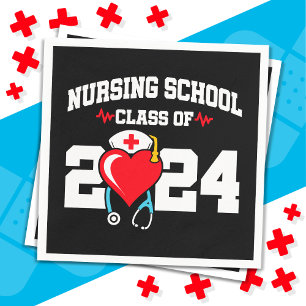 Nursing School Graduate 2024 Nurse Graduation Napkins