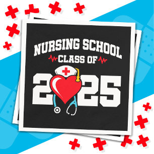 Nursing School Graduate 2025 Nurse Graduation Napkins