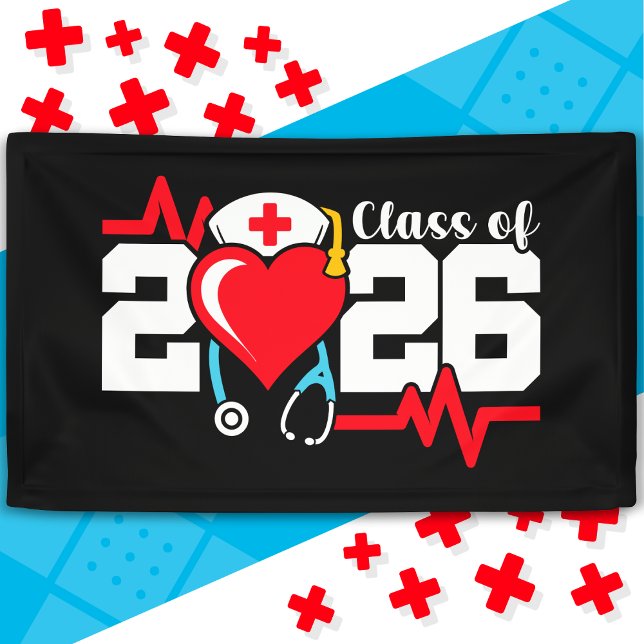 Nursing School Graduate 2026 Nurse Graduation Banner (Creator Uploaded)