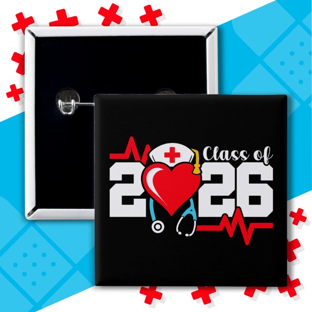Nursing School Graduate 2026 Nurse Graduation Button (Creator Uploaded)