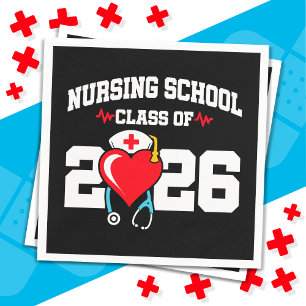 Nursing School Graduate 2026 Nurse Graduation Napkins