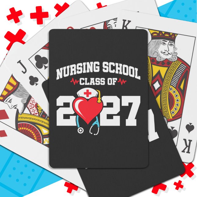 Nursing School Graduate 2027 Nurse Graduation Poker Cards (Creator Uploaded)