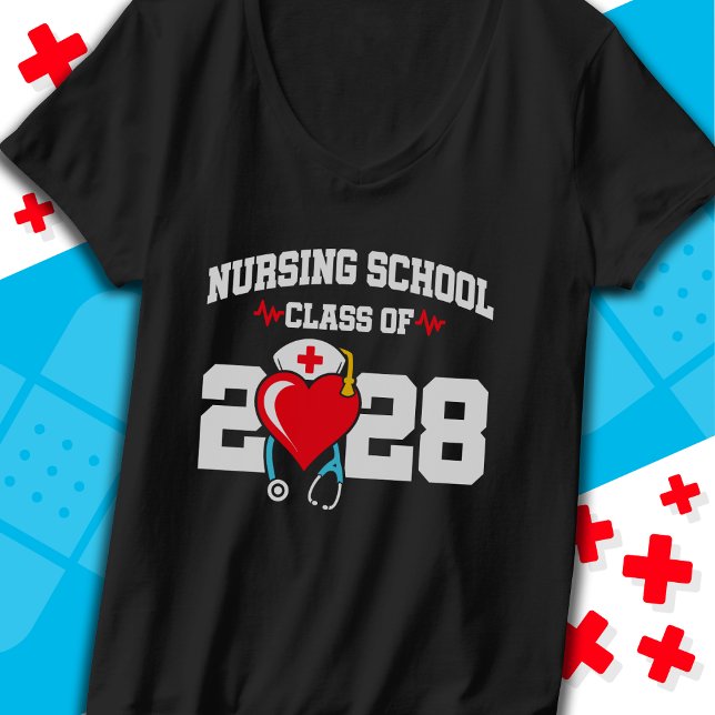 Nursing School Graduate 2028 Nurse Graduation T-Shirt (Creator Uploaded)