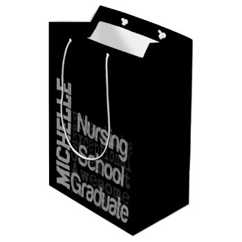 Nursing School Graduate Extraordinaire Custom Medium Gift Bag by Graphix_Vixon at Zazzle