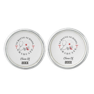 Nursing School Graduate Gear Cufflinks