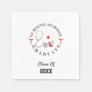 Nursing School Graduate Gear Napkins