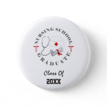 Nursing School Graduate Gear Pinback Button