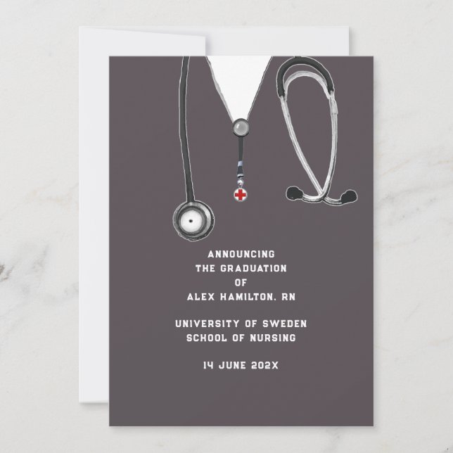 Nursing School Graduation Announcement (Front)