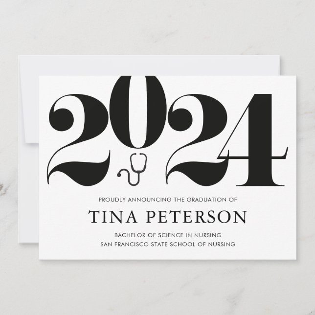 Nursing School Graduation Announcement (Front)