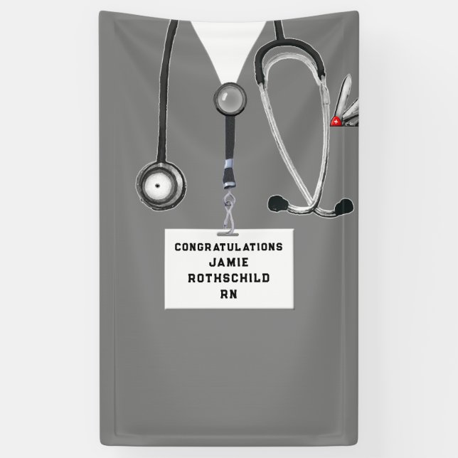 Nursing School Graduation Banner (Vertical)