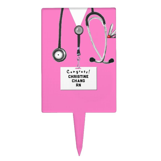 Nursing School Graduation Cake Topper (Front)
