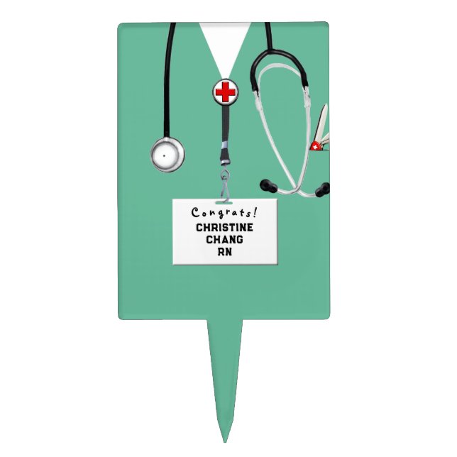 Nursing School Graduation Cake Topper (Front)