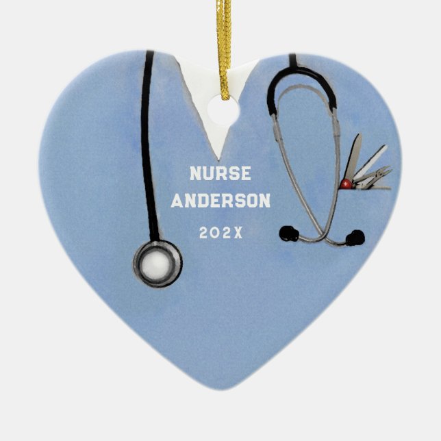 Nursing School Graduation Ceramic Ornament (Front)