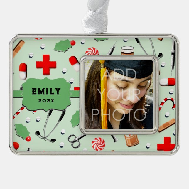 Nursing School Graduation Christmas Ornament (Front)