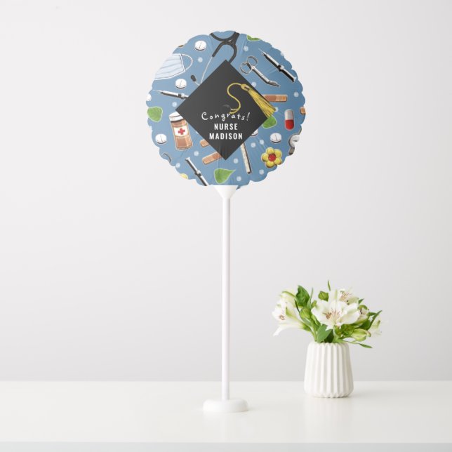 Nursing School Graduation Congrats Balloon (In SItu)