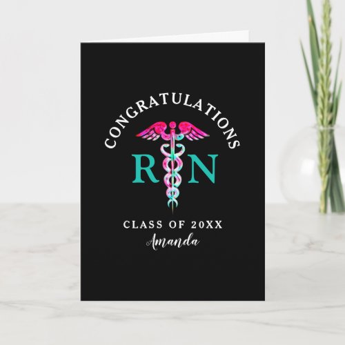 Nursing School Graduation Congratulations Custom Card