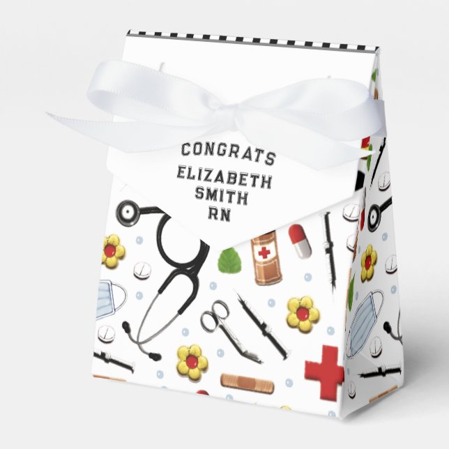 Nursing School Graduation Favor Boxes (Front Side)