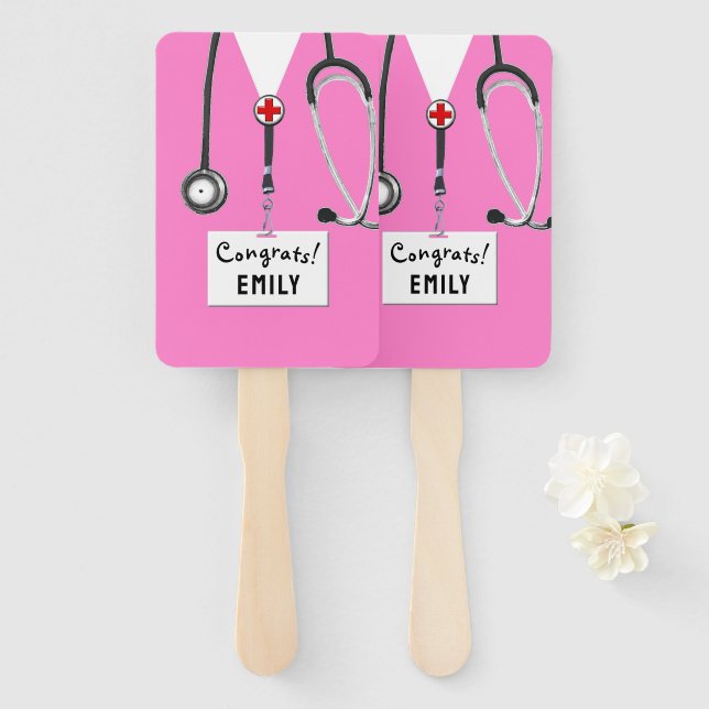 Nursing School Graduation Hand Fan (Front and Back)