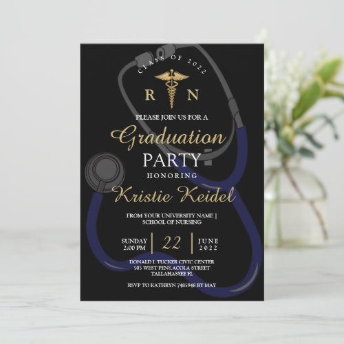 Nursing School Graduation Invitation