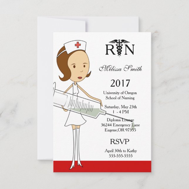 Nursing School Graduation Invitation (Front)