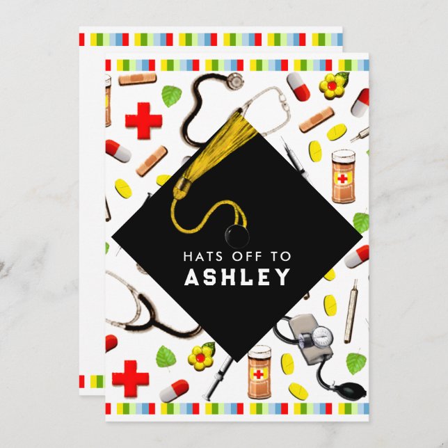 Nursing School Graduation Invitation (Front/Back)