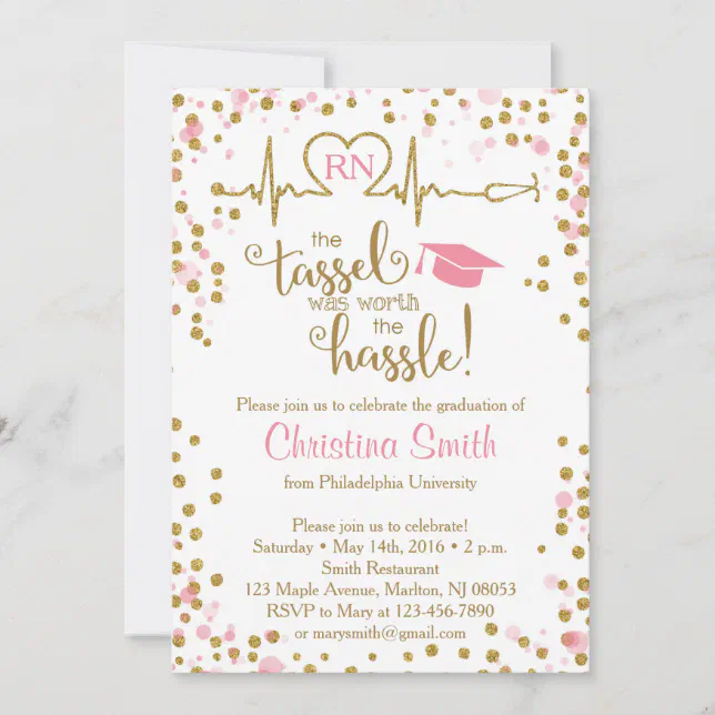 Nursing School Graduation Invitations | Zazzle