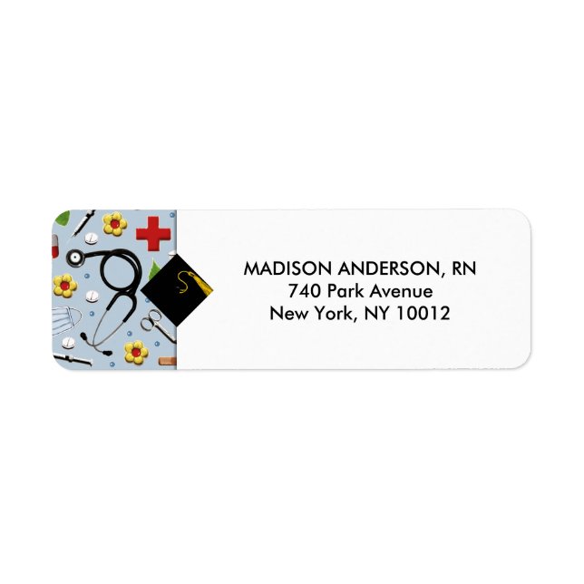 Nursing School Graduation Label (Front)