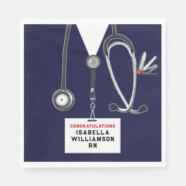Nursing School Graduation Napkins (Front)