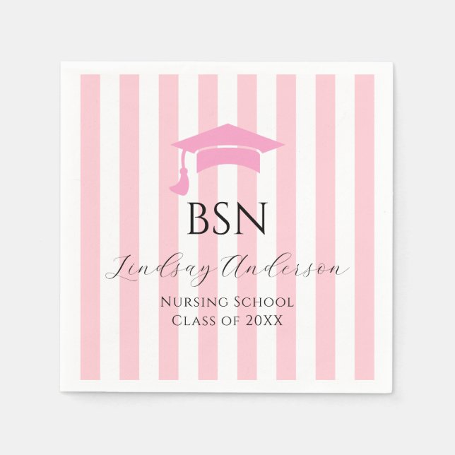 Nursing School Graduation  Napkins (Front)