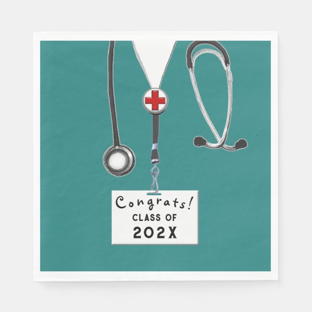 Nursing School Graduation Napkins (Front)