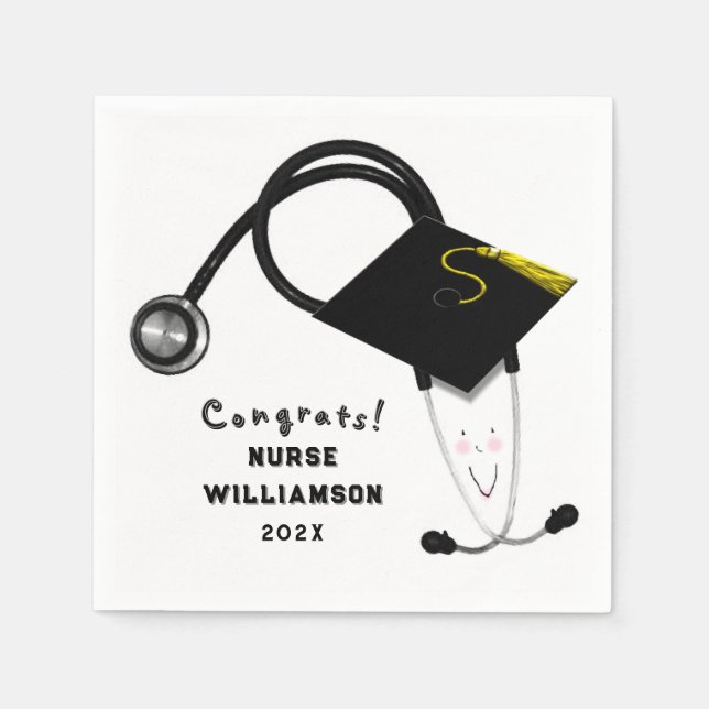 Nursing School Graduation Napkins (Front)