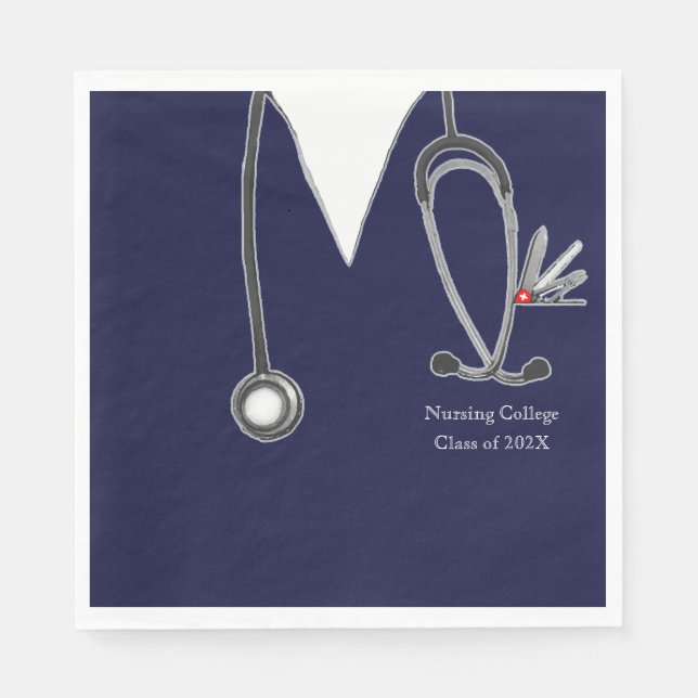 Nursing School Graduation Paper Napkins (Front)