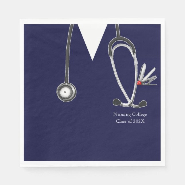 Nursing School Graduation Paper Napkins (Front)