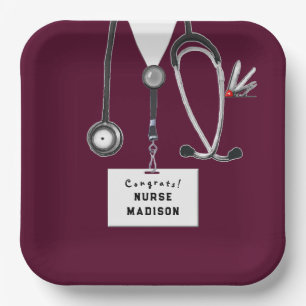 Nursing School Graduation Paper Plates