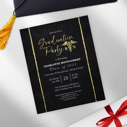 Nursing School Graduation Party Budget Invitation