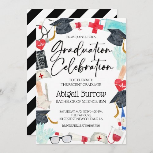 Nursing School Graduation Party Invitation