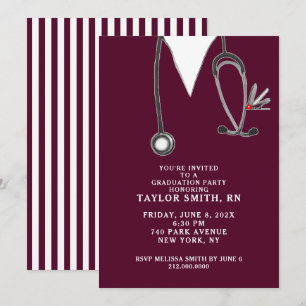 Nursing School Graduation Party Invitation